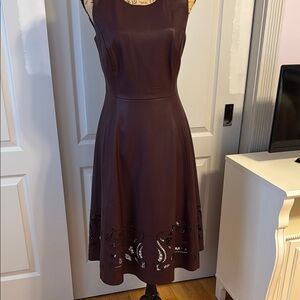 Catherine Malandrino Sleeveless Midi Dress in Burgundy